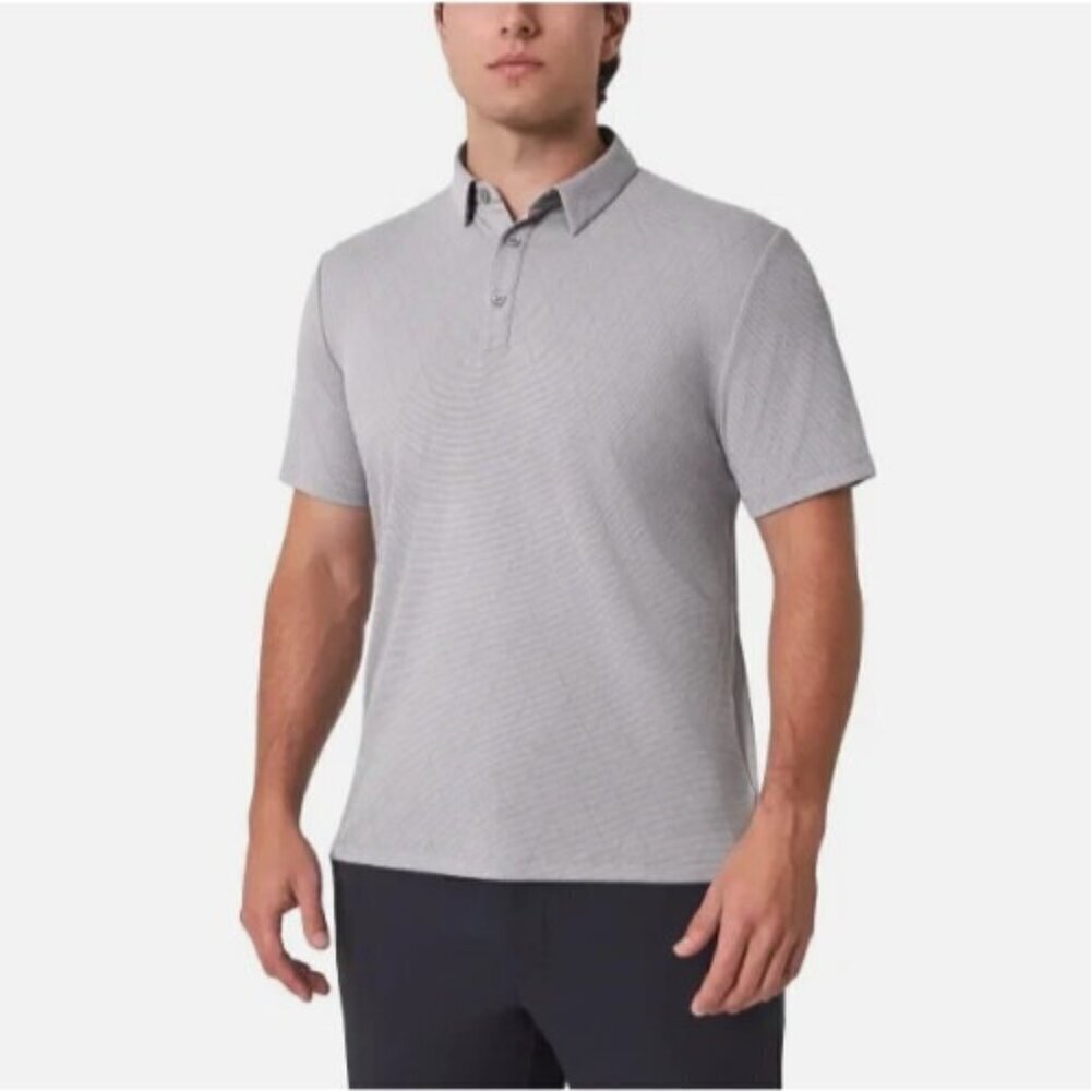 NEW Modern Ambition Mens XL Gray Short Sleeve Polo Shirt Organic Cotton Recycled